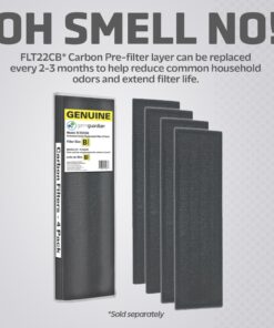 Germ Guardian Filter B HEPA Pure Genuine Air Purifier Replacement Filter, Removes 99.97% of Pollutants for AC4825, AC4300, AC4900, AC4825DLX, AC4850, CDAP4500, AP2200, Black/Yellow, FLT4825 FLT4825 HEPA PURE 27 71lf1qAPTML