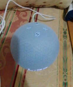 Amazon Echo Dot (5th Gen) with clock | Compact smart speaker with Alexa and enhanced LED display for at-a-glance clock, timers, weather, and more | Cloud Blue Device only 37 71lft4I3T0L