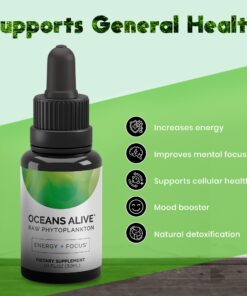 Oceans Alive Marine Phytoplankton by Activation Products, 1 Month Supply, Organic Saltwater Algae Oil Memory and Focus Mineral Trace Supplements - Microalgae Oil for Energy and Stress - 30 ml 12 71lfyC1OnRL