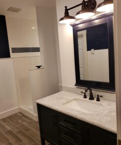 Design House 520320 Kimball Industrial Farmhouse 3-Light Indoor Bathroom Vanity Light with Metal Shades for Over the Mirror, Coffee Bronze 40 71lgqQJtMrL