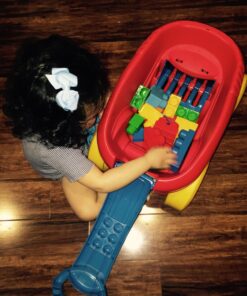  MEGA BLOKS Toy Building Set Toddler Blocks, Block Scooping Wagon Learning Toy with Storage - Blue 22 71lh6bTHCKL