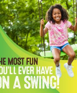 Swurfer Kick Stand Up Outdoor Surfing Tree Swing for Kids Up to 150 Lbs - Hang from Up to 10 Feet High - Includes 24"" SwingBoard, Rope & Handles Green 16 71lhCXCRijL