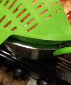 Kitchen Gizmo Snap 'N Strain Strainer, Clip On Silicone Colander, Fits all Pots and Bowls - Lime Green 46 71lhMKOj0yL