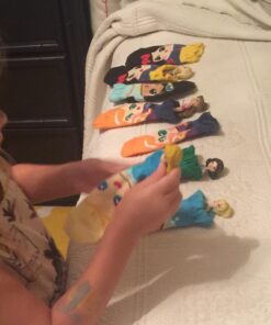 JJMax Girls Princess Series Character Socks: Elsa, Anna, Ariel, Snow White, Jasmine 4.5 5 Princess Set 13 71liLg93khL