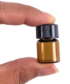 Super Z Outlet 1ml (1/4 dram) Mini Amber Glass Vial Bottles with Orifice Reducer and Cap for Essential Oils, Colognes & Perfumes (12 Pack) 19 71limm4kkIL