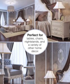 SoftTouch 2 1/2" Round Reusable Carpet Bottom Furniture Caster Cups to Protect Hardwood, Tile or Laminate Floors, Brown (4 Pack) Brown/Gray 2-1/2 Inch 8 71liwNzMg6L 1