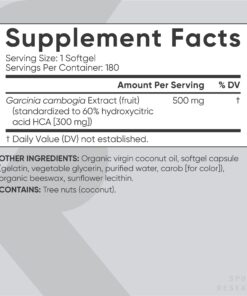 Sports Research Garcinia Cambogia Extract (60% HCA) with Extra Virgin Organic Coconut Oil | Non-GMO, Soy & Gluten Free (180 Liquid Softgels) 180 Count (Pack of 1) 11 71lkMBQC7SL 1
