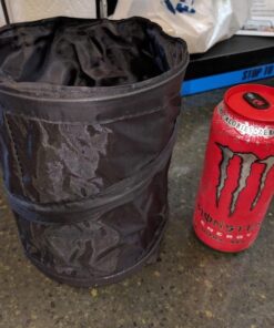 Zone Tech Universal Traveling Portable Car Trash Can - Black Collapsible Pop-up Leak Proof Trash Can- for Garbage to Organize Car, Waste Basket Bin, Rubbish Bucket (1 Pack) 1 Pack 34 71lkP2qdAYL