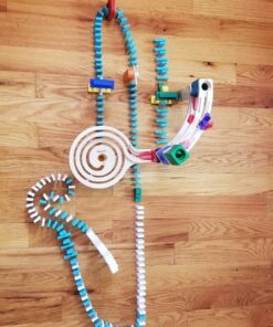 Hape Quadrilla Race to the Finish Marble Run Blocks, Multicolor , 13.8 x 3.1 x 14.2 inches 18 71lkPLU vyL