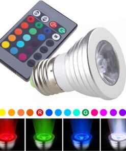 GPCT iMounTEK LED Magic Light Bulb with 16 Colors, 3 Watts, 25000 Hours (Multi Colored (4 Pack)) 13 71lkeBh4JFL