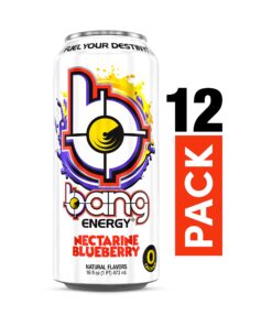 Alternative view of Bang Energy Nectarine Blueberry, Sugar-Free Energy Drink, 16-Ounce (Pack of 12) 16 Fl Oz (Pack of 12)