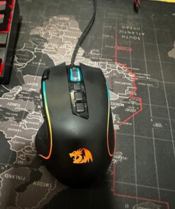 Redragon M612 Predator RGB Gaming Mouse, 8000 DPI Wired Optical Gamer Mouse with 11 Programmable Buttons & 5 Backlit Modes, Software Supports DIY Keybinds Rapid Fire Button Black 39 71llUbITy7L 1