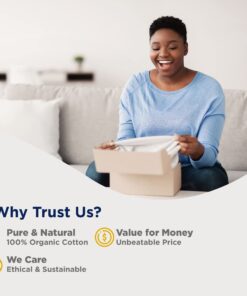 LANE LINEN 100% Organic Cotton Cloud Blue Twin-Sheets Set 3-Piece Pure Long Staple Percale Weave Soft Bedding Sheets for Bed Breathable Fits Mattress Upto 15" Deep 1 Pack 05: Cool Blue 16 71llqxbuAdL