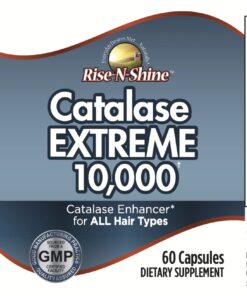 RISE-N-SHINE Catalase Extreme Supplement 10,000 with Saw Palmetto, Biotin, Fo-Ti, PABA - Hair Supplements for Strong Hair - 60 Capsules (30-Day Supply) 1 Month Supply 11 71llts5NA8L