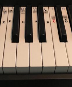 QMG Piano Stickers for 49/61/ 76/88 Key Keyboards – Transparent and Removable; Made in USA Sticker 33 71lmWl1WhUL