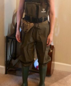 FISHINGSIR Fishing Waders for Men with Boots Womens Chest Waders Waterproof for Hunting with Wading Belt M06/W08 Green 19 71lml3XYjYL
