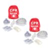 Ever Ready First Aid Adult and Infant CPR Mask Combo Kit with 2 Valves with Pair of Nitrile Gloves & 2 Alcohol Prep Pads - Red - 2 Pack 44 71lnP7u9UvL