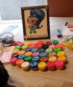 KIDDY DOUGH 40 Pack of Birthday Party Favors Bulk Dough & Clay Pack - Includes Molded Animal Shaped Lids + 40 Shapes & Numbers Dough Tools - Holiday Edition - (1oz Tubs - 40oz Total), Multi Color 32 71lnQvlD5dL 1