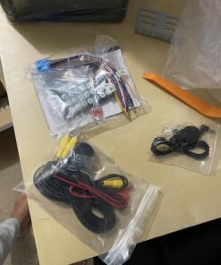 DALLUX Backup Camera RCA Video Cable,CAR Reverse Rear View Parking Camera Video Cable with Detection Wire (33FT/10 Meters) RCAC01/33ft 17 71lnaswomL