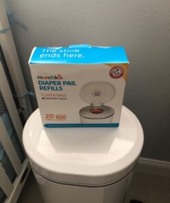 Munchkin® Arm and Hammer Diaper Pail Snap, Seal and Toss Refill Bags, Holds 600 Diapers, White 20 Count 20 Pack 43 71loWAwOKTL