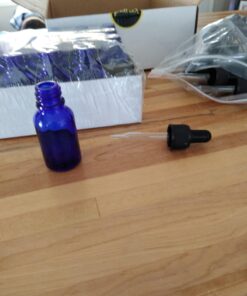 Vivaplex 24, Cobalt blue, 15 ml (1/2 oz) Glass Bottles, with Glass Eye Droppers 44 71loauAqBML