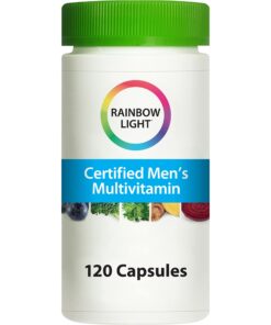 Rainbow Light Multivitamin for Men, Vitamin C, D & Zinc, Probiotics, Men's Multivitamin Provides High Potency Immune, Heart, & Liver Support, Non-GMO, Vegetarian, 120 Tablets Certified Men's 120 Count (Pack of 1) 40 71lofwm98L 1