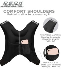 Aduro Sport Weighted Vest Workout Equipment, 4lbs/6lbs/12lbs/20lbs/25lbs/30lbs Body Weight Vest for Men, Women, Kids 6 Pounds (2.72 KG) 16 71lp 6cvZLL