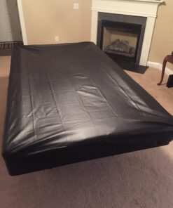 Iszy Billiards Pool Table Cover - Billiard Table Covers for 8 Foot Tables w/ Cotton Backing and Heavy Duty Vinyl - Pool Table Covers for Pets 8FT/Black 31 71lpiLRuurL