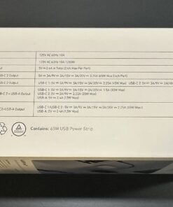 Anker GaNPrime 65W Charging Station, 615 USB C 5-in-1 Power Strip for Travel and Work with 2AC,2 USB C, USB A, 3ft,Power Delivery for iPhone 15/15 Plus/15 Pro/15 Pro Max,and More(Black) Black 79 71lpirH4WfL