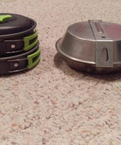 MalloMe Camping Cookware Mess Kit for Backpacking Gear – Camping Cooking Set - Camping Pots and Pans Set - Backpacking Stove/Portable Stove Compatible - Camp Kitchen Equipment Accessories Pot 1 Liter Pot 50 71lpkGJCCBL