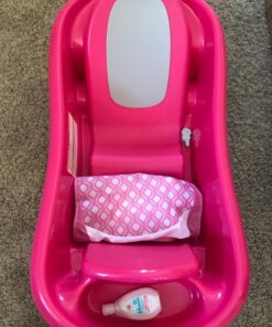 The First Years Newborn to Toddler Baby Bath Tub - Convertible 3-in-1 Baby Tub with Removable Sling - Ages 0 to 24 Months - Sure Comfort - Pink Deluxe Tub 35 71lpoHj6u2L