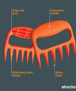 Jolly Green Products Ekoclaws Meat Claws, Professional Meat Shredder Claws for Shredding Meat, BBQ Accessories to Shred, Bear Claws for Shredding Meat, Pull, Lift & Carve Food 18 71lq8KcOewS