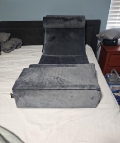 Homemate 6 PCS Orthopedic Bed Wedge Pillow Set,Post Surgery Foam Pillow for Neck, Back and Leg Pain Relief, Triangle Sit Up Pillow Adjustable- Anti Snoring, Heartburn, Acid Reflux & GERD Sleeping Grey 26 71lqeY8ZsxL