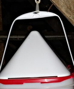 RentACoop 20lb BPA-Free Chicken Feeder with Large Ports - Includes Lid, Anti-Roost Cone, Ports, Rain Hoods - Suitable for Chickens - Corner Placement 37 71lrATFc00L