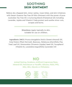 Desert Essence Tea Tree Oil Skin Ointment - 1 Fl Ounce - Jojoba & Lavender Essential Oils - Vitamin E - Sweet Almond Extract - Moisturizer For Dry Skin, Skin Irritations, Cuticles 1 Fl Oz (Pack of 1) 16 71lrjzR86TL 1