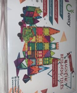 cossy 120Pcs Magnet Tiles Magnetic 3D Building Blocks Set Educational Construction Toys for 3+ Year Kids with Stronger Magnets, Rivets-Fastened, Educational, Recreational, Conventional 120 63 71ls33DpxbL