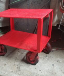 POWERTEC 6 Inch Heavy Duty Fixed Caster Wheels, Pneumatic Plate Casters with Rubber Knobby Tread for Workbench, Dolly, Cart, Trolley, Wagon & Chicken Coop, Large Castor Wheels, 1pk (17052) 16 71lsDyOLvL