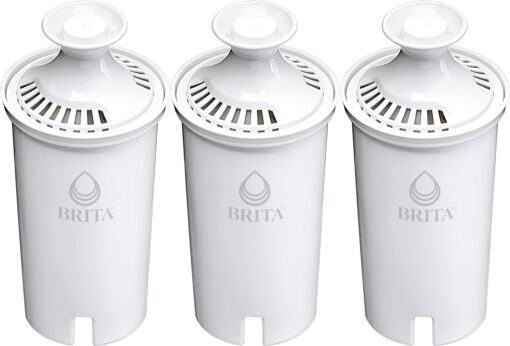 Brita Standard Water Filter Replacements for Pitchers and Dispensers, Lasts 2 Months, Reduces Chlorine Taste and Odor, 3 Count