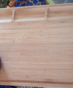 Cutting Boards,Large Bamboo Chopping Board, Built-In 3 Compartments And Juice Grooves, Charcuterie Board for Kitchen Counter Meat (Butcher Block) Cheese, Vegetables,Bread (17 x 12.6") XL 17 x 12.6" 31 71ltYJOsnsL