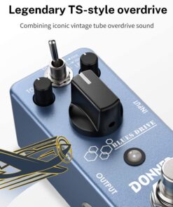 Alternative view of Donner Overdrive Guitar Pedal, Blues Drive Vintage Overdrive Effect Warm/Hot Modes True Bypass Blue Overdrive