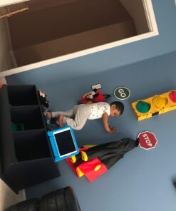 Fintie Case for iPad 6th Generation 2018 / iPad 5th Generation 2017 / iPad Air 2 / iPad Air (9.7 Inch) - Kiddie Series Light Weight Shock Proof Convertible Handle Stand Cover Kids Friendly, Blue 24 71ltioKkncL