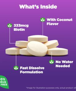 Alternative view of Natrol B-Complex Fast Dissolve Tablets, Coconut Flavor, 90 Count