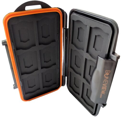 BoneView Weather-Resistant Storage Case for Trail Camera SD Memory Cards