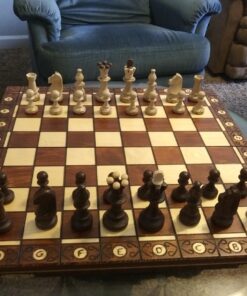 Wegiel Chess Set - Consul Chess Pieces and Board - European Wooden Handmade Game - JUNIOR 96 71lw5m0dYqL