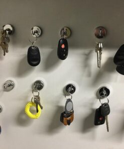 CMS MAGNETICS - (6-Pack 32mm Ceramic Hooks Black 5-Pound Sheer and 13-Pound Pull Force Rating, Strong Magnet Hooks for Office, Refrigerator, Magnetic Board, Closets 32mm Ceramic (6-Pack) 20 71lx4ZjuxWL