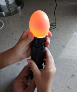 HBlife Bright Cool LED Light Egg Candler Tester for Watching Eggs Development, with 2 Soft Rubber Attachments for Eggs, Powered by Power Cord Only 26 71lyFP40oqL