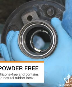 Superior Glove KeepKleen Contour Work Nitrile Gloves (100 Count) Latex Free Glove, Disposable Gloves, Powder Free, 9" Length - RDCNPF (Medium) Medium (100 Count) Blue 17 71lyQitWiXL