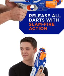 Nerf Disruptor Elite Blaster - 6-Dart Rotating Drum, Slam Fire, Includes 6 Official Nerf Elite Darts - for Kids, Teens, Adults, (Amazon Exclusive) Classic 30 71lys6aJdPL