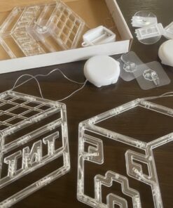 Bupelo Pixel Game Themed Decorations, 3 Pack Creeper & TNT Window Lights with Suction Cup Battery Operated, Miner Crafting Birthday Gift Decorations Lights, Kid's Bedroom Ornament Gaming Room Decor 40 71lyx62HMLL