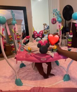Bright Starts Disney Baby MINNIE MOUSE PeekABoo Baby Activity Center Jumper with 8 Toys, Lights & Sounds, 360-Degree Seat, 6-12 Months (Pink/Blue) 47 71lzMQ9Kw9L